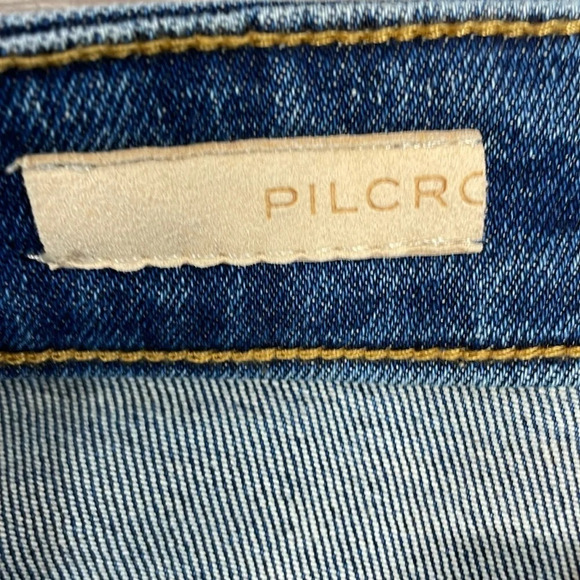 NWOT Anthropologie Pilcro High Rise Cigarette Denim Jeans Raw Hem Distressed 25 - Picture 12 of 16